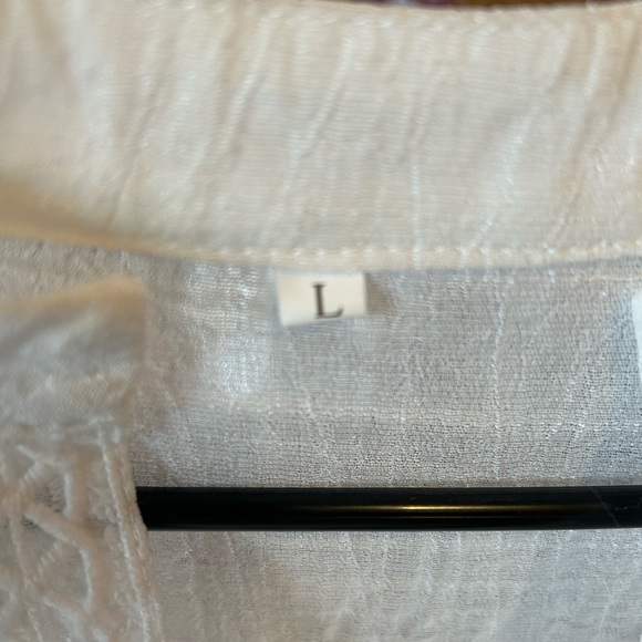 White Boho Lace and Tassel Mini Dress xL - Picture 5 of 6